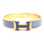 HERMES エルメス クリックH ブレスレット ゴールドプレーテッド RAINBOW BLUE PMサイズ ゴールド金具 H700007