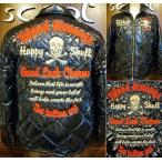 ブラッドメッセージキルティングジャケットハッピースカル/ロック/スカル/バ...