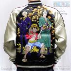ショッピングゾロ ワンピース ONE PIECE ルフィ・ゾロ・サンジ リバーシブル 刺繍 スカジャン OPSJ-101 アニメ 少年ジャンプ 集英社 尾田栄一郎
