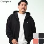 パーカー 大きいサイズ メンズ USAコットン ワンポイント フルジップ スウェット 裏毛 3L-5L Champion チャンピオン