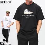 REEBOK リーボック 半袖 Tシャツ 冷感 速乾 UV加工 ストレッチスムース シューズプリント トップス スポーツ 大きいサイズ メンズ