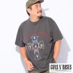 Tシャツ 半袖  メンズ 大きいサイズ GUNS N' ROSES ロゴプリントTシャツ バンドT トップス 春 夏 3L 4L 5L 6L 7L 8L 9L相当 ダークグレー