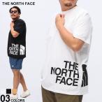 ノースフェイス Tシャツ 半袖 メンズ 大きいサイズ 裾BIGロゴ クルーネック トップス ホワイト アウトドア THE NORTH FACE