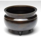 香炉 香呂 机上香呂（真鍮製色付）3.5号 黒茶色 国産 高岡製 線香立て 日本製/仏具用品_お線香_線香_香 3.5寸
