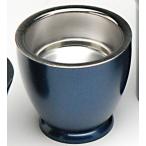 仏具 単品販売 詩杯（しはい）型茶器（茶湯器）茄子紺色入ステンレス落し付 モダン仏具・具足・単品