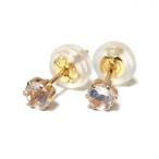 ピアス ブルームーンストーン K18 イエローゴールド 6月 誕生石 シリコン製ダブルロックキャッチ[21]
