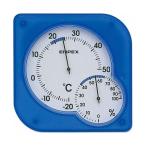 EMPEX 温度・湿度計 シュクレmidi 置き掛け兼用 TM-5606 クリアブルー[21]