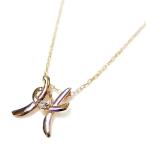 イニシャル ネックレス ダイヤモンド ネックレス 一粒 0.01ct K18 ゴールド 文字 H ダイヤネックレス ペンダント[21]