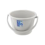 〔20セット〕 ポリバケツ/清掃用品 〔9WB〕 ライトグレー 丸型 『ベルク』 〔家庭用品 掃除用品 業務用〕〔代引不可〕[21]