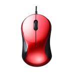 （まとめ）バッファロー 有線 BlueLED 静音3ボタンマウス レッド BSMBU100RD 1個〔×3セット〕[21]