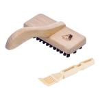 カーペットブラシ/掃除用品 〔猪毛〕 全長14×幅10.5×高さ6.5cm 日本製 アートブラシ社[21]