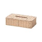 (まとめ) ペーパー製 ティッシュケース/収納ケース 〔ベージュ〕 幅26×奥行13.5×高さ7cm 〔×40個セット〕[21]