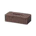 (まとめ) ペーパー製 ティッシュケース/収納ケース 〔ブラウン〕 幅26×奥行13.5×高さ7cm 〔×40個セット〕[21]