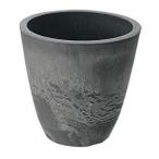丸型 植木鉢/プランター 〔15型 ダークグレー 3個セット〕 約直径15.3cm 軽量 リッチェル ボタニー プレーンポット 〔園芸用品〕[21]