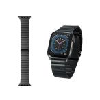 エレコム アップルウォッチ Apple Watch バンド SE 6 5 4 （44mm） SE 3 2 1 （42mm） ステンレス ブラック AW-44BDSS1BK[21]