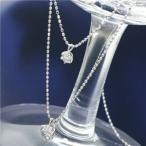 プラチナダイヤモンド2連ネックレス 計0.5ct[21]
