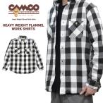 CAMCO カムコ ネルシャツ HEAVY WEIGHT FLANNEL WORK SHIRTS ヘビーウェイト フランネルシャツ チェックシャツ ワークシャツ 長袖 ホワイト×ブラック