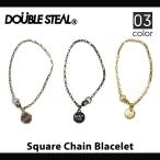 Yahoo! Yahoo!ショッピング(ヤフー ショッピング)DOUBLE STEAL BLACK ダブルスティール ブラック SQUARE CHAIN BLACELET スクエア チェーン ブレスレット メール便対応可 売り尽くし