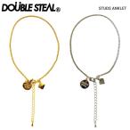 DOUBLE STEAL двойной Steel STUDS ANKLET ножной браслет аксессуары почтовая доставка отправка бесплатная доставка 