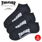 THRASHER スラッシャー ソックス MAG LOGO SOCKS 靴下 スニーカーソックス 3足セット 3Pセット TH-SX221 メール便対応可