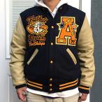 スタジャン アワードジャケット BUDDY オリジナル EAGLES シュニール付き HOLLOWAY VARSITY JACKET アメカジ ネイビー × クリーム ワッペン パッチ