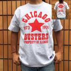ラッセルアスレチック BUDDY 別注 RUSSELL ATHLETIC Tシャツ アッシュグレー CHICAGO BUSTERS アメカジ ロゴ アメカジ キャラクター メンズ レディース半袖