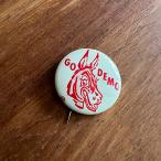  жестяная банка значок Vintage GO DEMO Vintage Vintage античный America б/у одежда смешанные товары USA America герой 