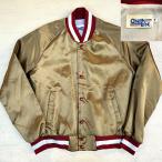 ショッピングused USED Mサイズ Chalk Line ナイロン サテンジャケット ゴールド レッド 49ers カラー アメリカ古着 スタジャン アメリカ製 80s 90s サンフランシスコ アメカジ