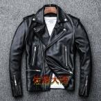 革ジャン レザージャケット メンズ 本革 バイク ライダース 羊革 ダブル ショート スリムタイプ 細身 ブランド ジャケット ミリタリー レザーコート