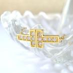 K18 ブレス ｋ18 ブレスレット ダイヤモンド 0.15ct イニシャル 誕生石 ゴールド PG WG 誕生石 送料無料