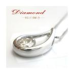 K18WG ネックレス 一粒 ダイヤモンド 0.20ct ダイヤネックレス ベネチアンチェーン 18金ホワイトゴールド 雫 ペンダント 誕生石 プレゼント レディース