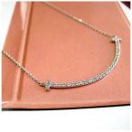 K10YG/PG/WG ダイヤモンド スマイル ネックレス ラインネックレス 0.15ct リバーシブル 2way 10金 ゴールド レディース ジュエリー 人気 かわいい 清楚 送料無料