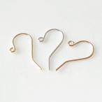 ショッピング手作り フックピアス k18 パーツ 金具 フックのみ ピアス フック 0.6mm ピアス金具 1ペア （2個） K18 フックパーツ 手作りピアス アメリカンピアス YG PG WG 送料無料