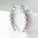 K18 ダイヤモンド ピアス k18 ダイヤ 0.3ct グラデーション 2way セブンストーン 18金 ゴールド PG WG 送料無料