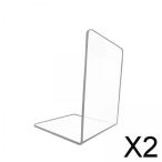 2x полки для акрил книжка end,L знак type книжка end книжка поддержка книжный шкаф оборудование орнамент книга@ стопор прозрачный книжка end .. канцелярские товары подарок tes