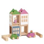  Basic Town комплект розовый × зеленый ... развивающая игрушка подарок Рождество интерьер стиль из дерева CE Mark безопасность 