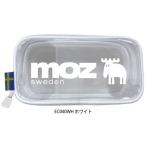 クツワ moz メッシュスクエアペンポーチ ホワイト クリア 北欧 小物入れ 収納 オシャレ 女子文具 プレゼント