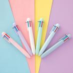 マカロンカラー ボールペン 6色ボールペン 多機能 軽量 滑らか 書きやすい 筆記用具 オフィス 学校用 手帳 おしゃれ 文具 プレゼント ギフト 誕生日 贈り物