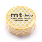 カモ井加工紙 マスキングテープ mt 1P deco ドット・たんぽぽ (幅15mm×長さ5m)  MT01D580