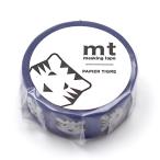 カモ井加工紙 マスキングテープ mt PAPIER TIGRE TIGRE blue(幅 15mm × 長さ 5m)  MTPAPI11