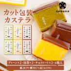 公式 カット包装カステラ 6箱入 プレーン×2 抹茶×2 チョコレート×2 個包装 お歳暮 お中元 敬老の日 ギフト 贈り物 贈答 プレゼント お取り寄せ カステラ