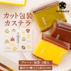 公式 文明堂 総本店 カット包装カステラ 2箱入 プレーンと抹茶 カステラ 個包装 お歳暮 お中元 敬老の日 ギフト 贈り物 贈答 プレゼント お取り寄せ お菓子 老舗