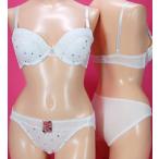 水玉シフォンケミカルブラとショーツ...