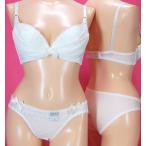 【ECLAT】シフォンお花刺繍ブラとショーツのセット