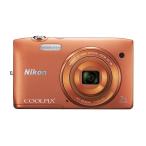 Nikon цифровая камера COOLPIX S3500 оптика 7 кратный zoom разрешающая способность 2005 десять тысяч пикселей абрикос orange S3500OR