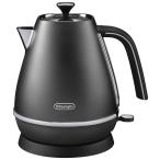 デロンギ(DeLonghi) ディスティンタコレクション 電気ケトル エレガンスブラック 1.0L 空だき防止 自動電源オフ KBI1200J-BK