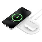 Belkin 2 in 1 Qi2 беспроводной зарядное устройство Qi2 официальный засвидетельствование /MagSafe соответствует iPhone 16/15/14/13/12/Qi2 соответствует Smart 