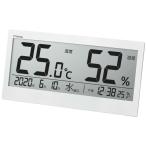 温度計 湿度計 大型 時刻表示 デジタル 温度湿度計 カレンダー 置掛兼用 ビッグメーター ホワイト TH-107 WH-Z マグ ノア精密 MAG