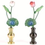 常花 仏具 「アルミ 常花 3本立 彩色 華鋲用 3.0寸 一対」 小常花 仏具 仏壇用 造花 仏具用品 お供え 供花 仏花 仏壇 仏具 神具 激安仏壇店