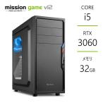 ゲーミングPC RTX3060 Core i5-12400F メモリ32GB SSD1TB B760 BTO デスクトップ Mission